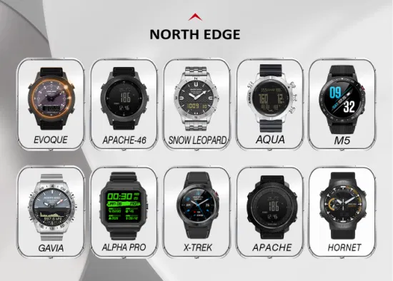 2022 North Edge Мужские часы из нержавеющей стали Компас Спорт на открытом воздухе Смарт-часы Подарочные часы Наручные часы Аналоговые часы Reloj Inteligente Relógio Inteligente